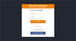 Desktop Screenshot of online.adriagate.com